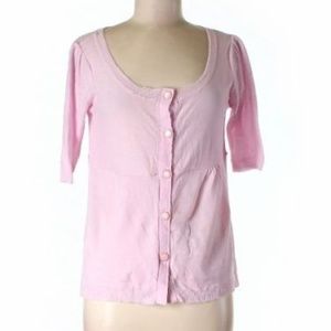 NWT Womens Size Small or Medium Anthropologie Tulle Cardigan Sweater Pink Top